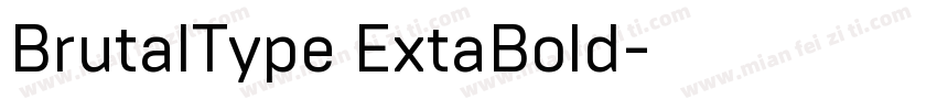 BrutalType ExtaBold字体转换